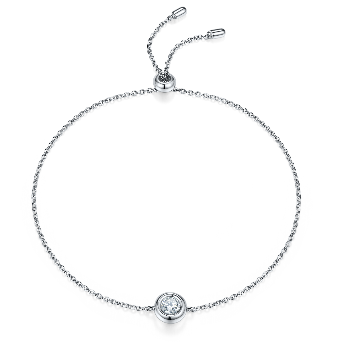 Bubble Series S925 Silver Plated Platinum Moissanite Pendant Earnail Bracelet Set